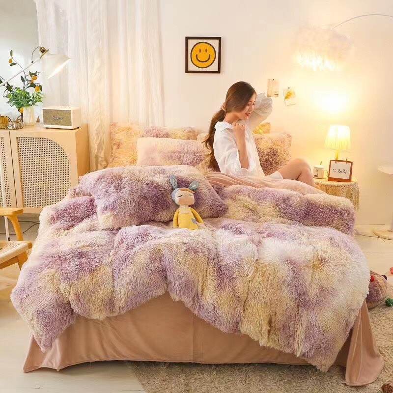 Bộ Chăn Ga Gối Nỉ Nhung Lông Cao Cấp Loại 1