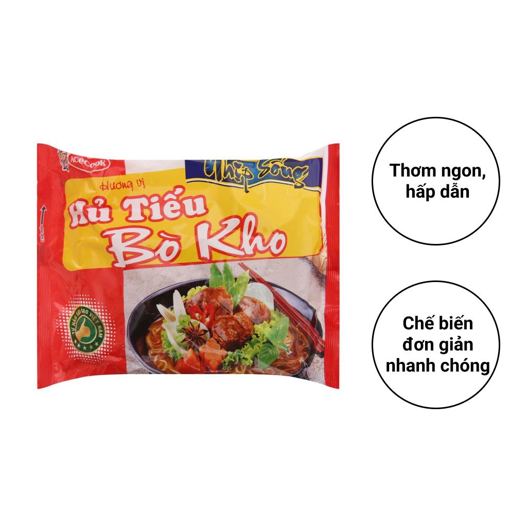 Thùng 30 gói Hủ tiếu bò kho Nhịp Sống gói 70g