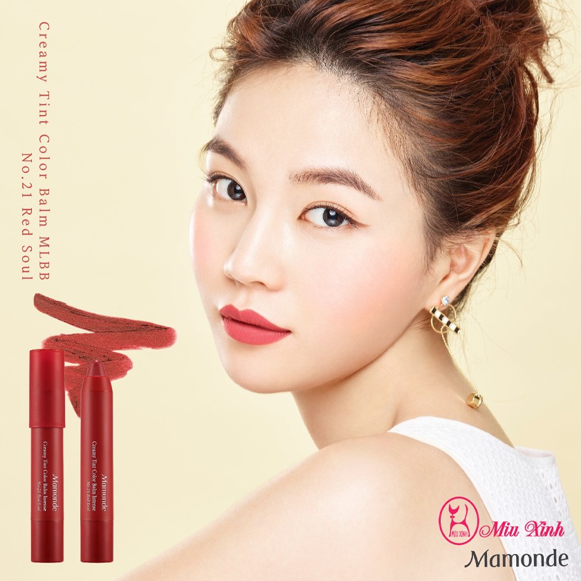 SON BÚT CHÌ [MAMONDE] Creamy Tint Color Balm Intense (Các loại mã màu)