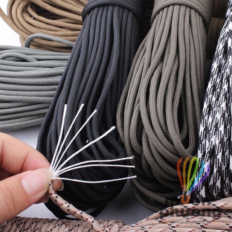 5m dù paracord 550lbs sinh tồn 4mm phản quang