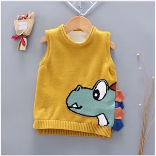 Áo len gile khủng long bé trai size từ 8-20kg