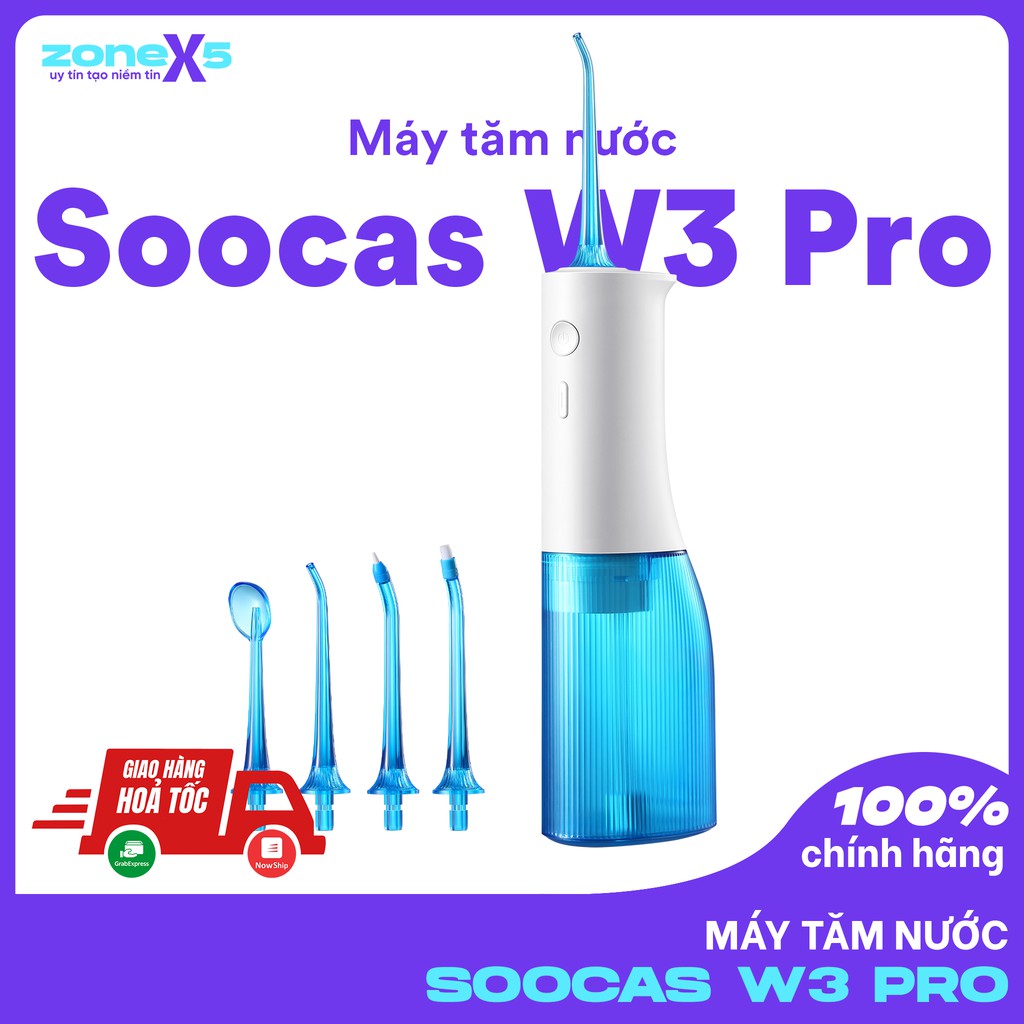 Máy tăm nước Xiaomi Mijia Soocas W3 Pro - Bình xịt vệ sinh răng miệng Xiaomi Soocas W3 Pro