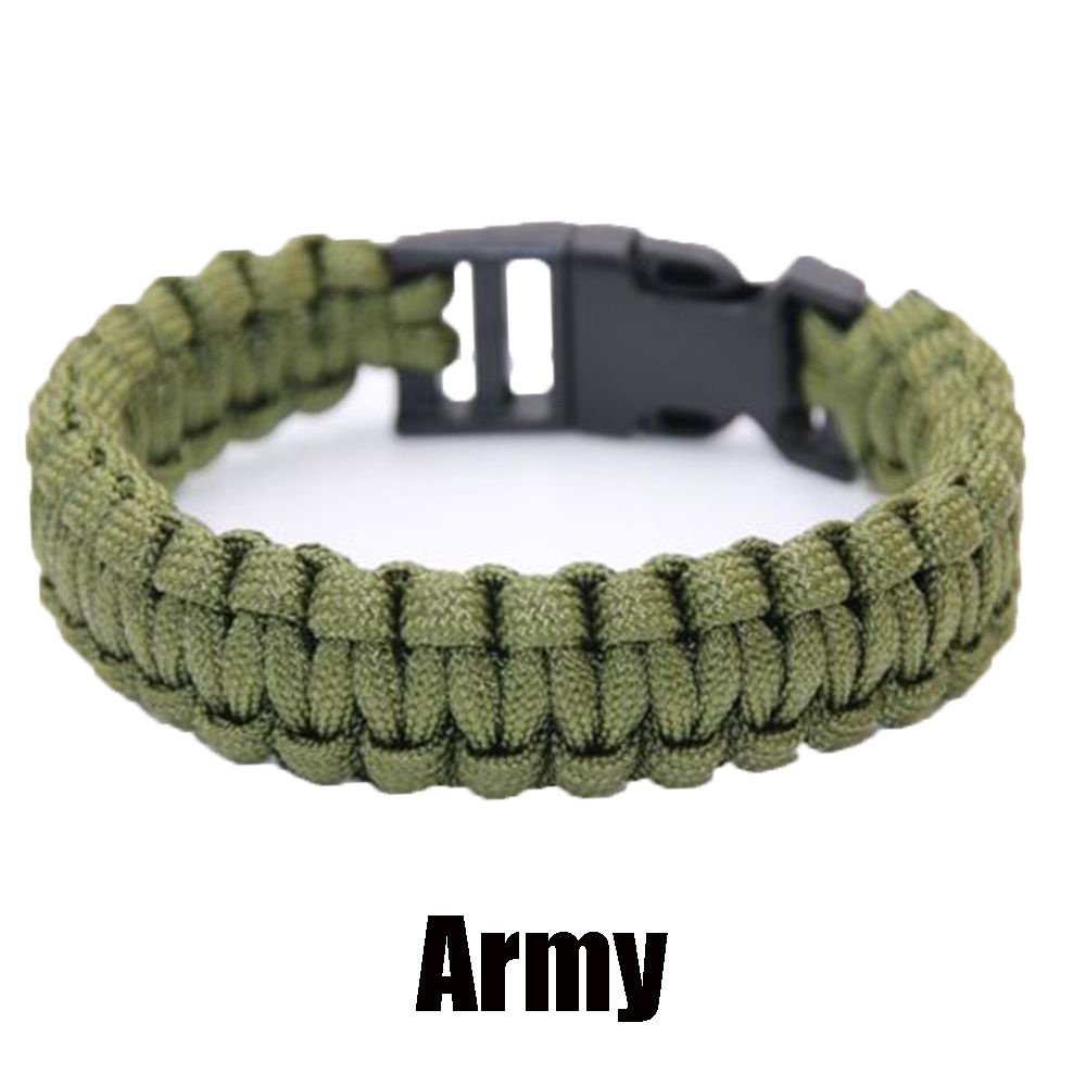 Vòng tay paracord bằng polyester dệt phối khóa nhựa độc đáo khi sinh tồn/cắm trại/khẩn cấp nhiều màu sắc tùy chọn