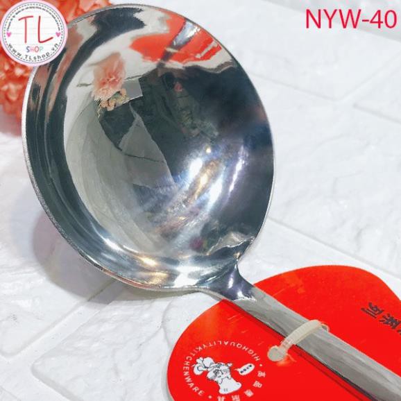 Muôi múc canh inox cán dài 21CM