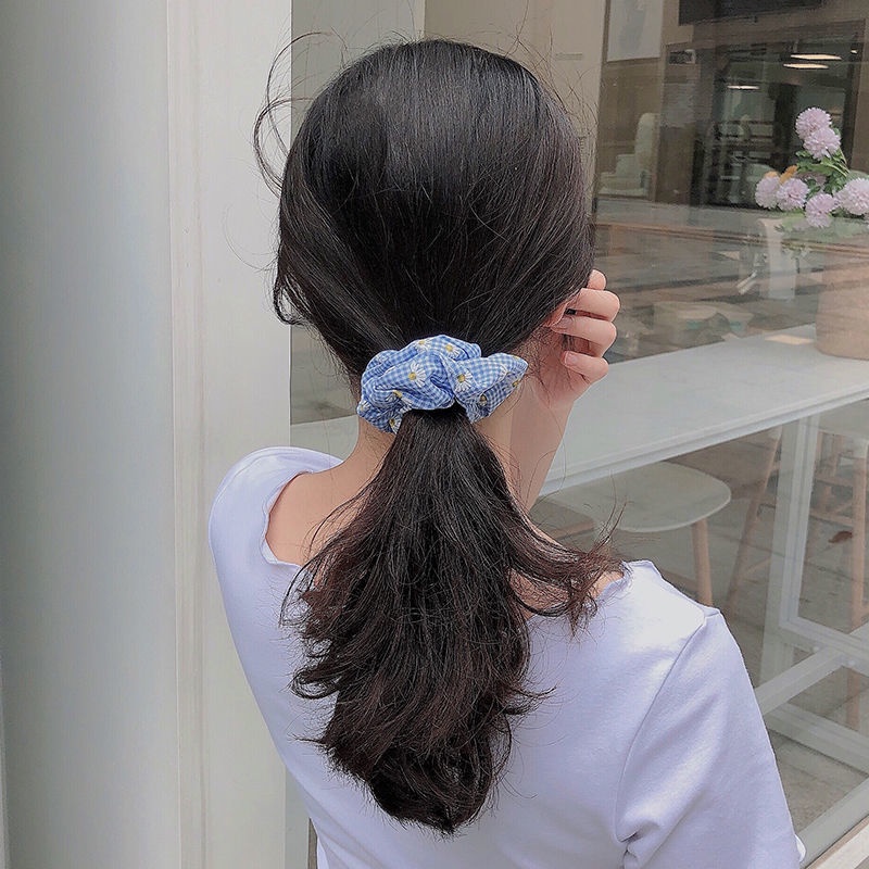 Dây Cột Tóc Họa Tiết Hoa Cúc Nhỏ Dễ Thương Phong Cách Hàn Quốc Cho Bé Gái