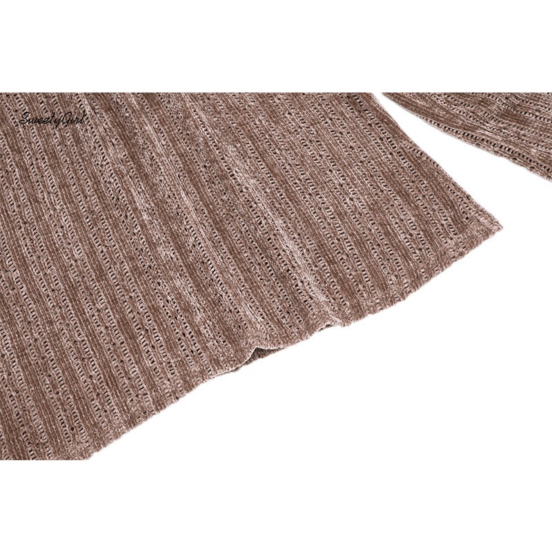 MsMona Đầm Dệt Kim Mini Tay Dài Trễ Vai Màu Trơn Thời Trang 2022 Gợi Cảm Cho Nữ