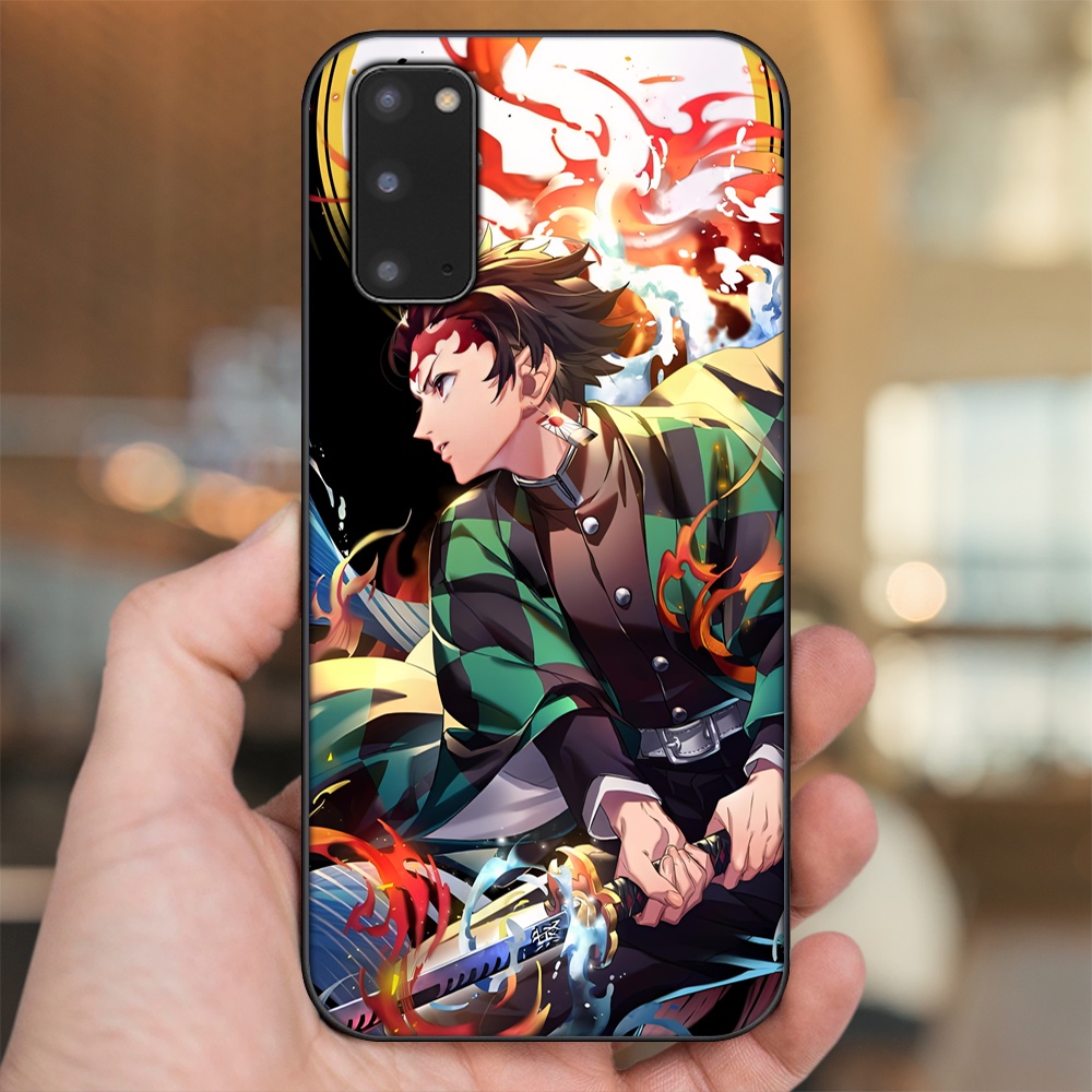 Ốp lưng Samsung S20 viền đen in hình Tanjiro Kimetsu No Yaiba