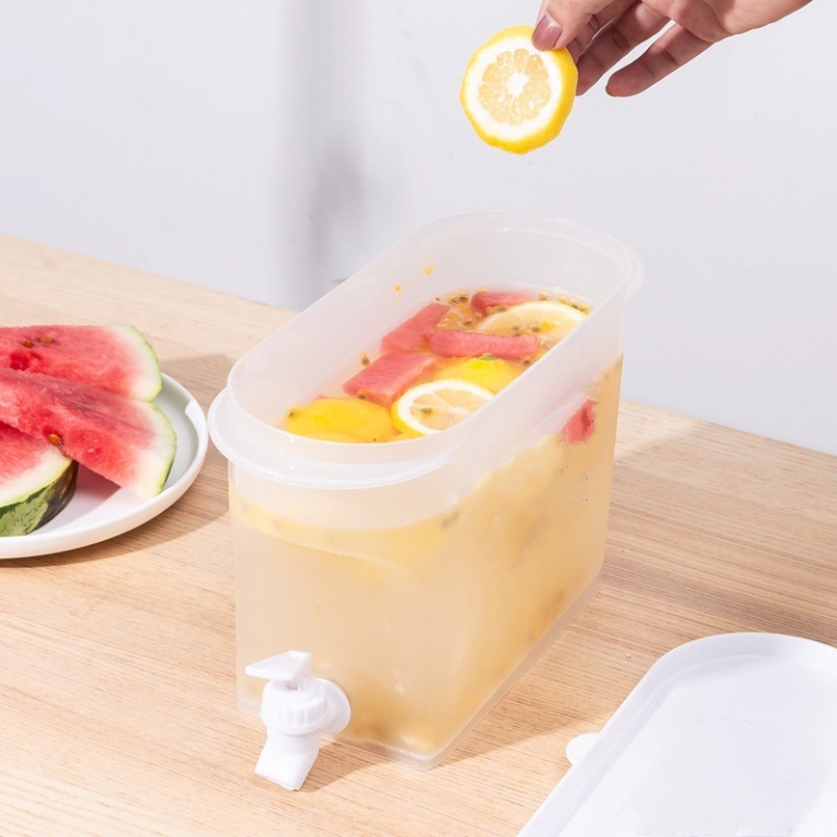 Bình đựng nước có vòi 3.5L, đựng nước trà, nước trái cây để trong tủ lạnh tiện lợi