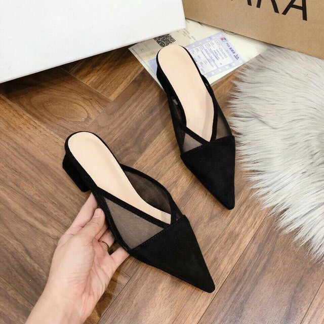 Giày sục lưới mũi nhọn 3p