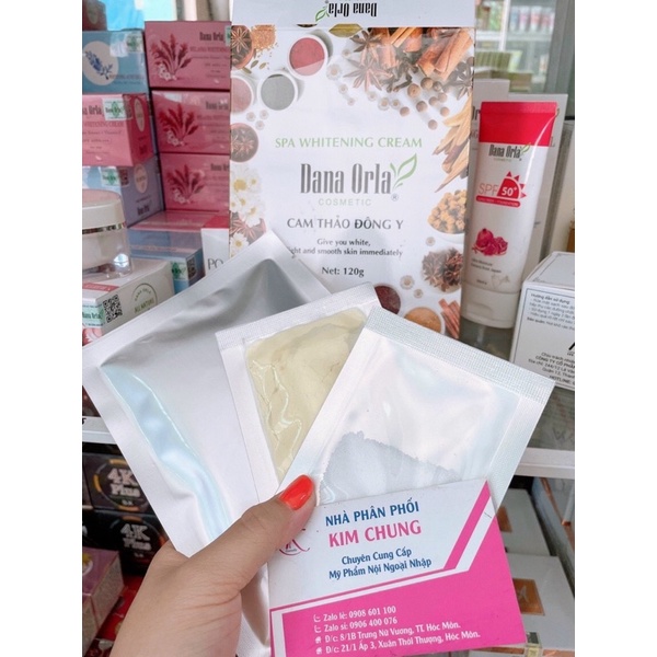 Kem và bột tắm trắng Cam thảo Đông y Dana Orla