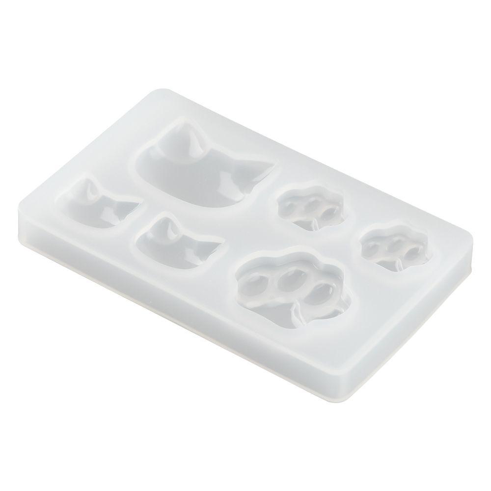 Khuôn Silicone Tạo Hình Mặt Mèo Trái Tim Dễ Thương|Khuôn Làm Trang Sức Hình Chân Mèo