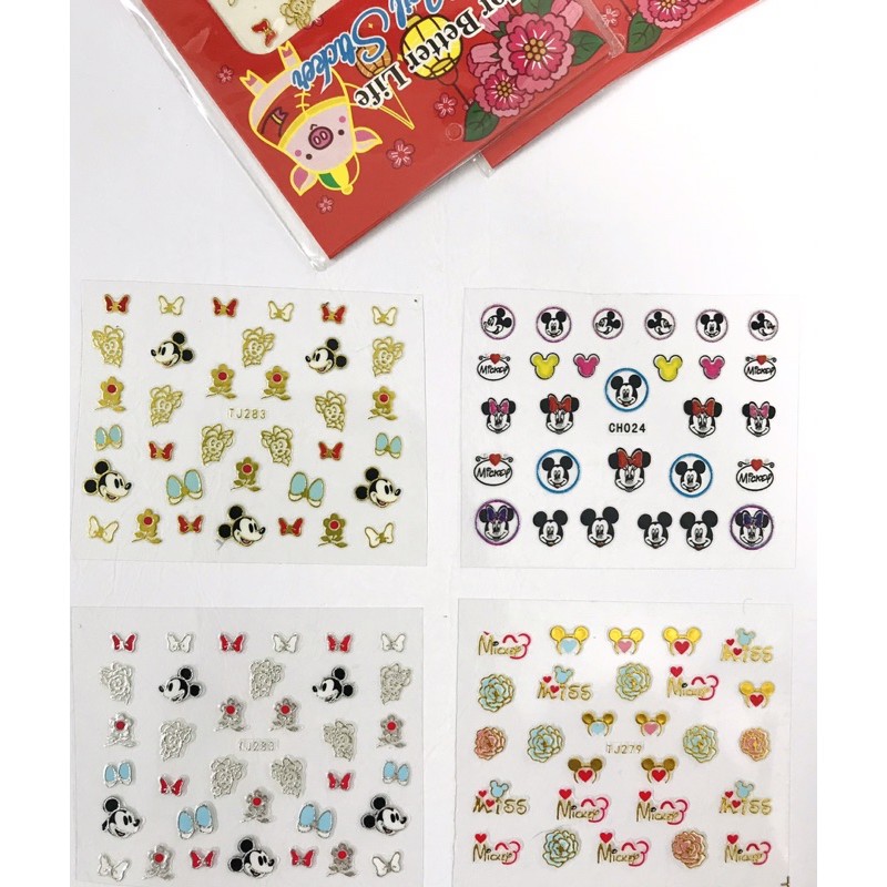 Sticker dán móng chuột Mickey-hình dán nail