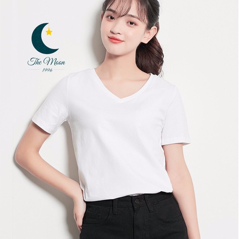 Áo Thun Nữ Cộc Tay Cổ Tim Phù Hợp Với Mọi Lứa Tuổi | BigBuy360 - bigbuy360.vn