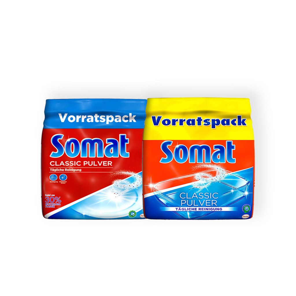 Combo Bột rửa bát Somat 1.2kg, muối 1.2kg, nước làm bóng 750ml