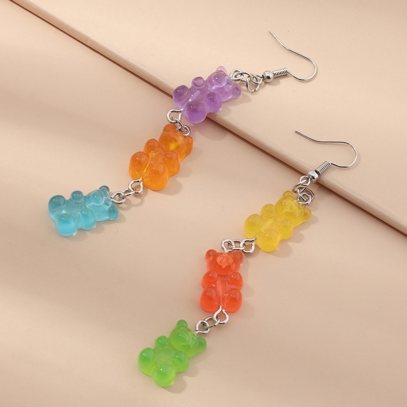 [ql917.vn]Khuyên Tai Hình Kẹo Gấu Hoạt Hình Sáng Tạo Bằng resin resin