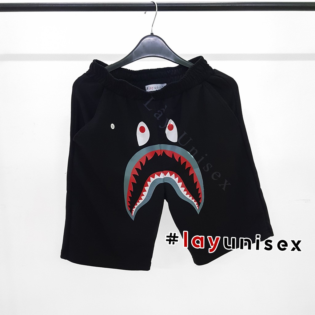 Quần short thun Bape cá mập
