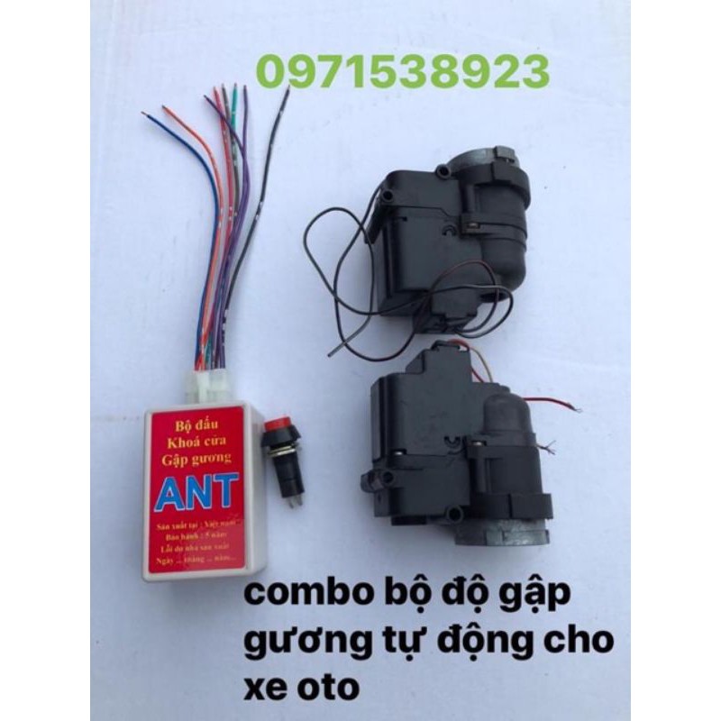 Combo trọn bộ motor gập gương cho xe oto chưa có gập gương