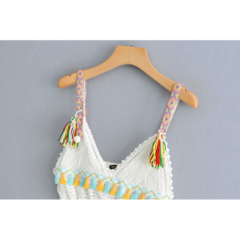 ÁO BOHEMIAN 2 DÂY LEN ĐAN