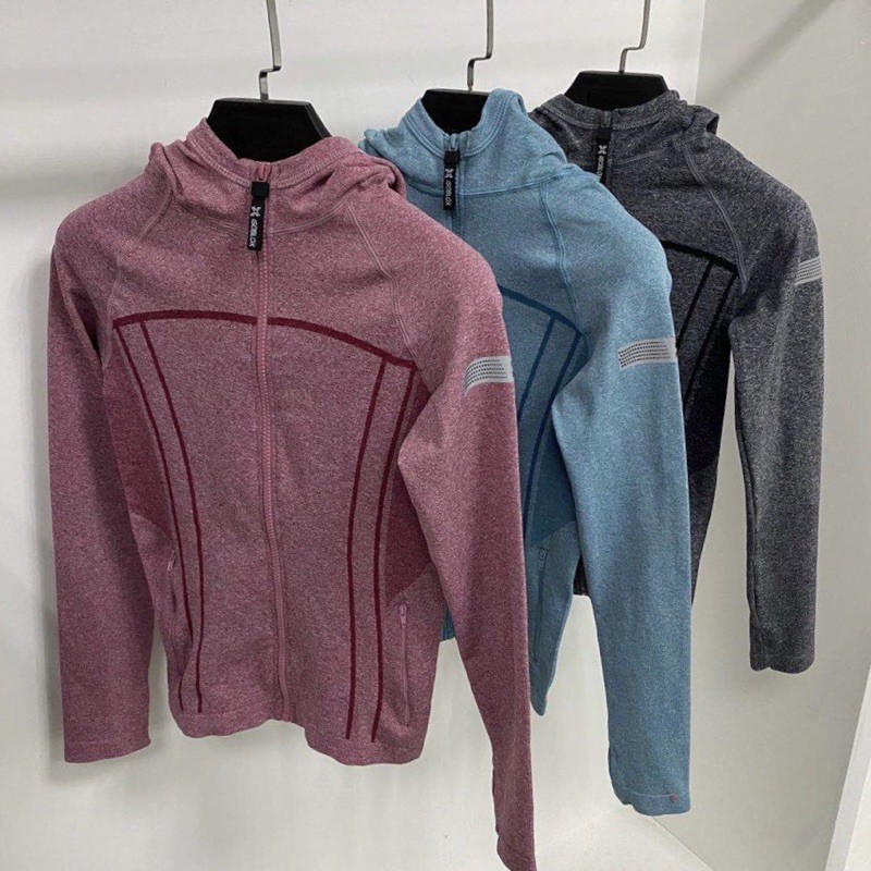 Áo Khoác Dệt Tay Logo Phản Quang Tập Gym -YoGa