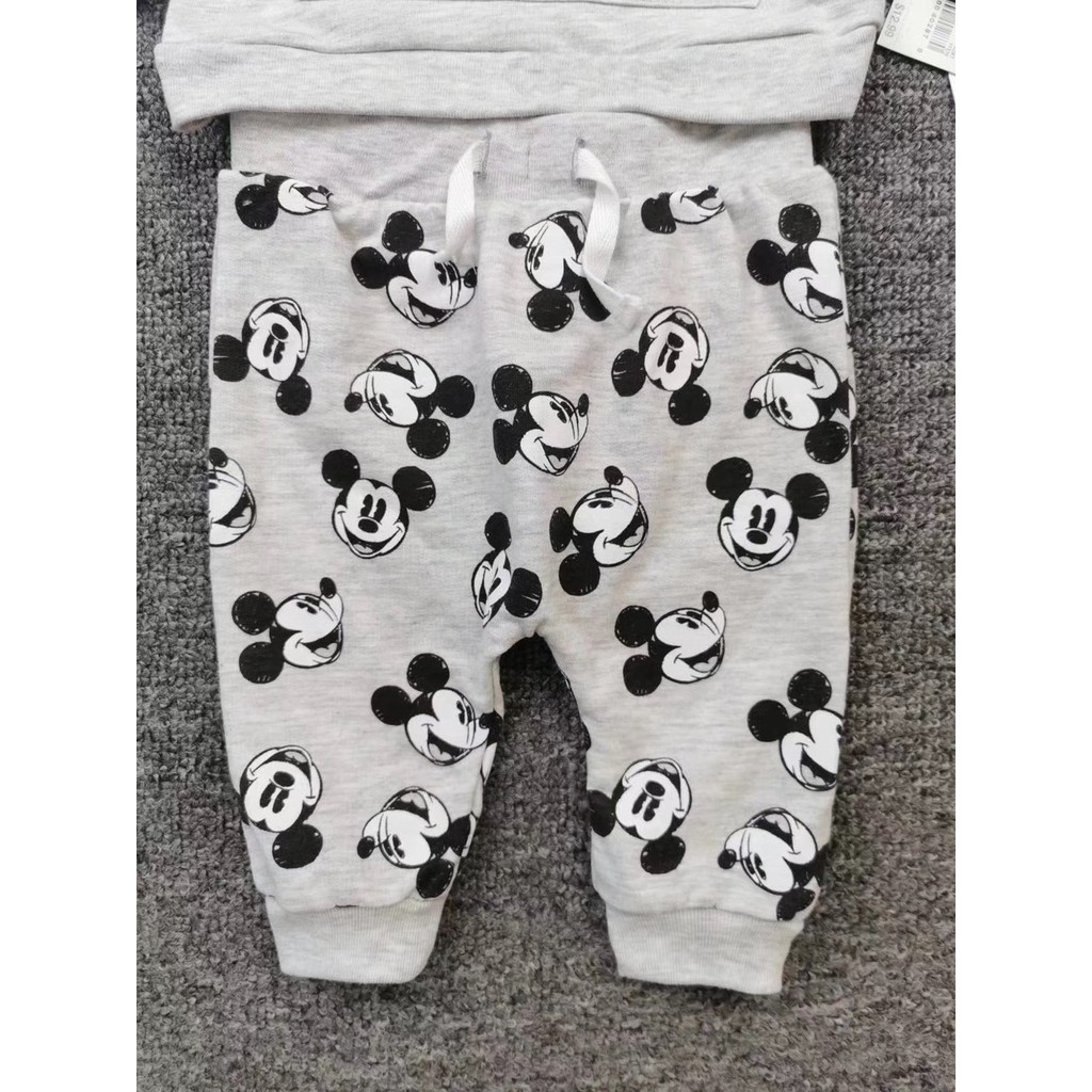 Bộ micky bé trai mũ có tai cho bé