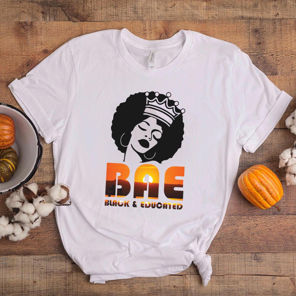 ÁO THUN AOMIVN Black And Educated Shirt African TAY LỠ CÁ TÍNH PHÔNG IN PHONG CÁCH HÀN QUỐC AOMI DU LỊCH