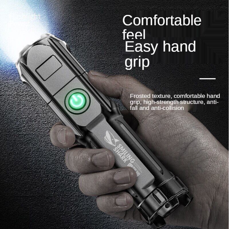【HCM】 Đuốc Sạc Mini USB Cầm Tay 3 Chế Độ Ánh Sáng Mạnh Có Zoom
