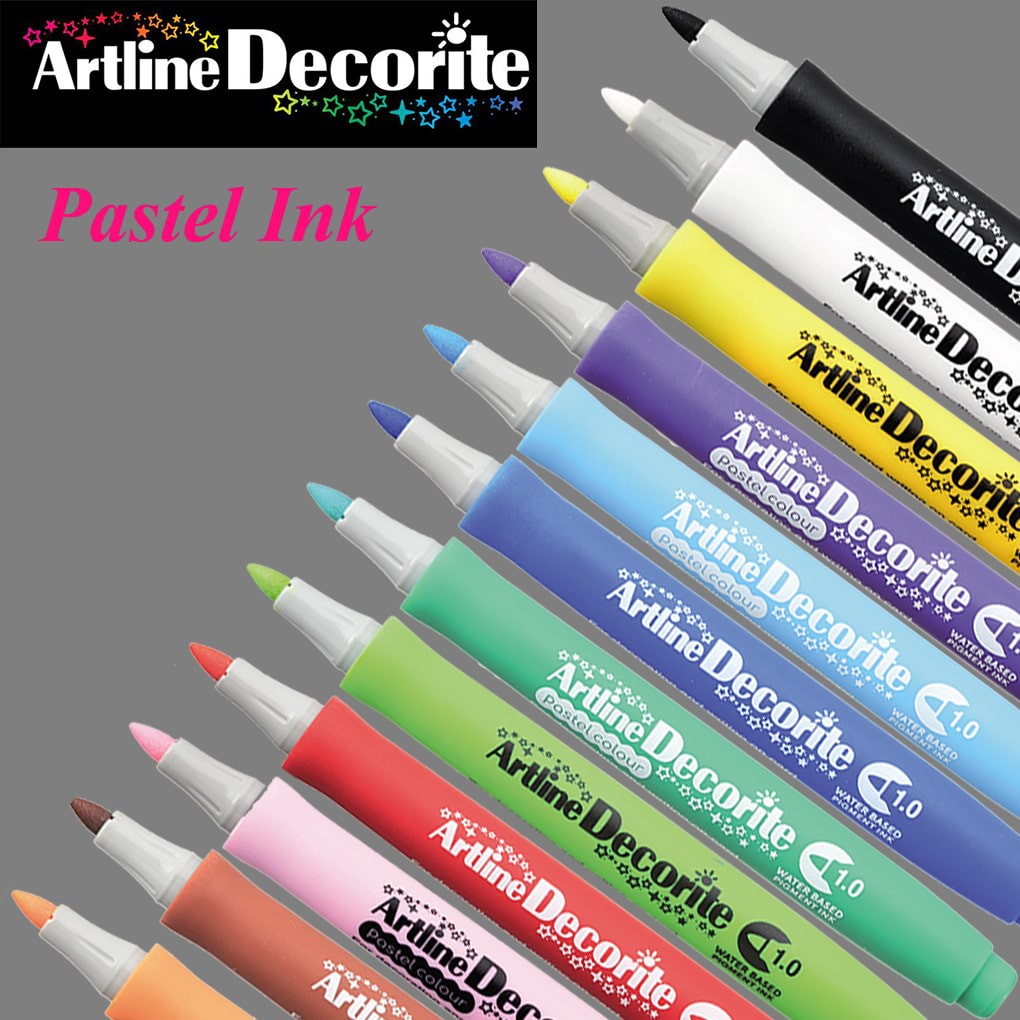 Bút màu nổi viết vẽ trên mọi chất liệu Artline Decorite EDF-1 - Màu hồng pastel (Pastel Pink)