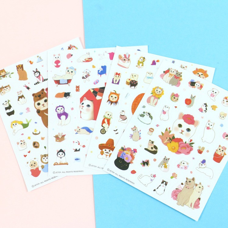 Bộ 4 Sticker mèo xinh xắn (ST10)