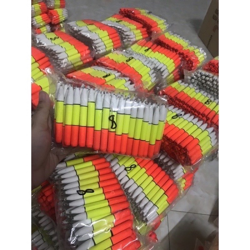 Combo 5 Phao Bút Khúc Vàng Đỏ Trắng - Phao Câu Cá