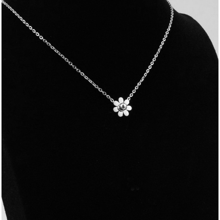 Dây chuyền titan 1 bông hoa cúc siêu đẹp, bền màu, hợp thời trang, dễ phối đồ