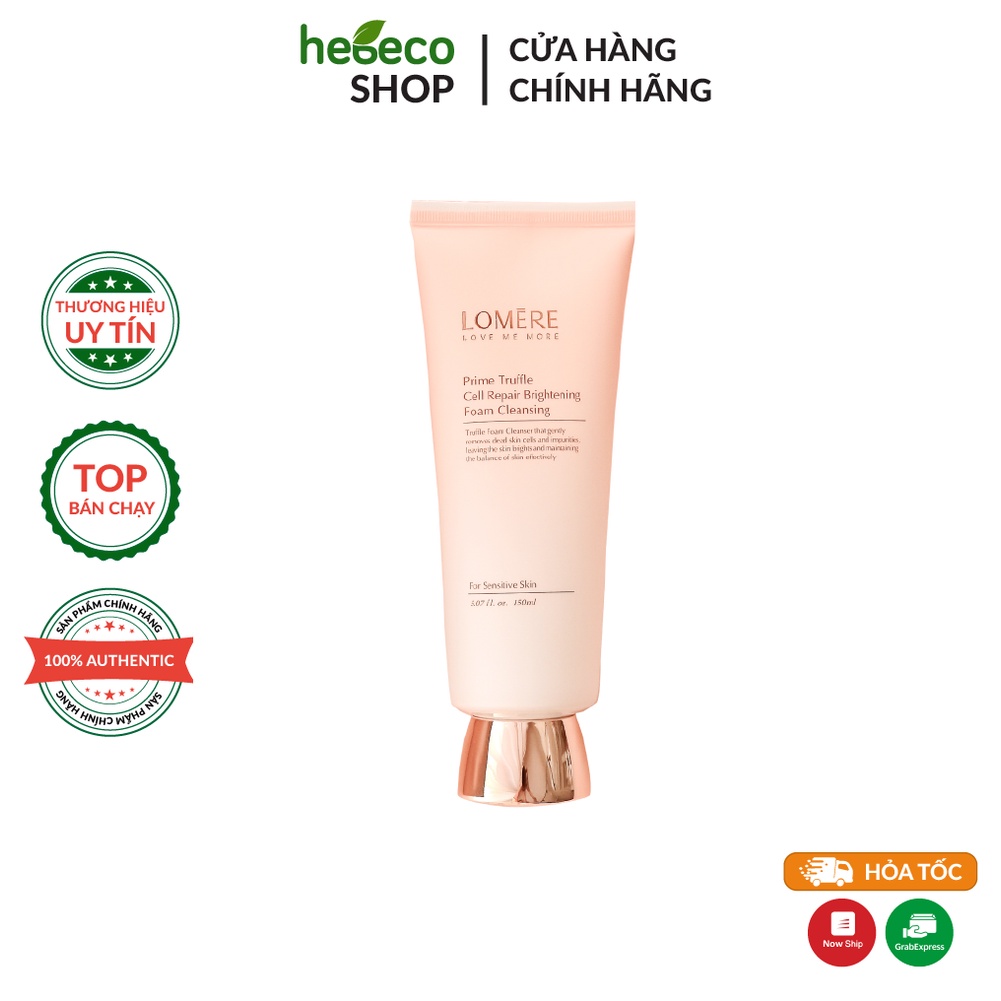 Sữa rửa mặt Dưỡng trắng Lomere Prime Truffle Cell Repair Brightening Foam Cleansing - Hàn Quốc Chính Hãng