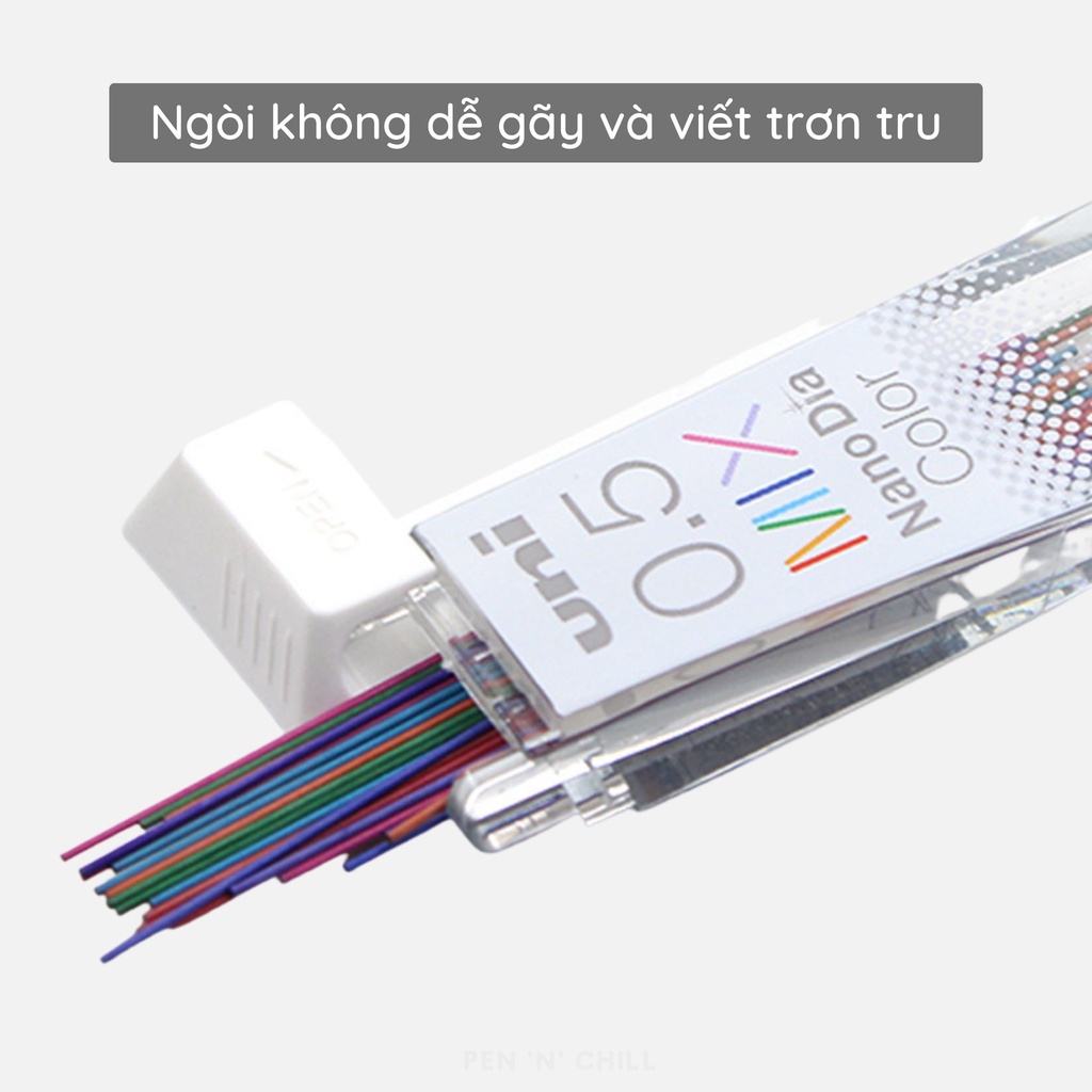 Ngòi chì màu Uni Nano Dia Color 0.5mm