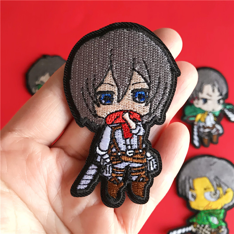 Miếng Dán Ủi Thêu Hình Nhân Vật Attack On Titan Series 02 Chất Lượng Cao