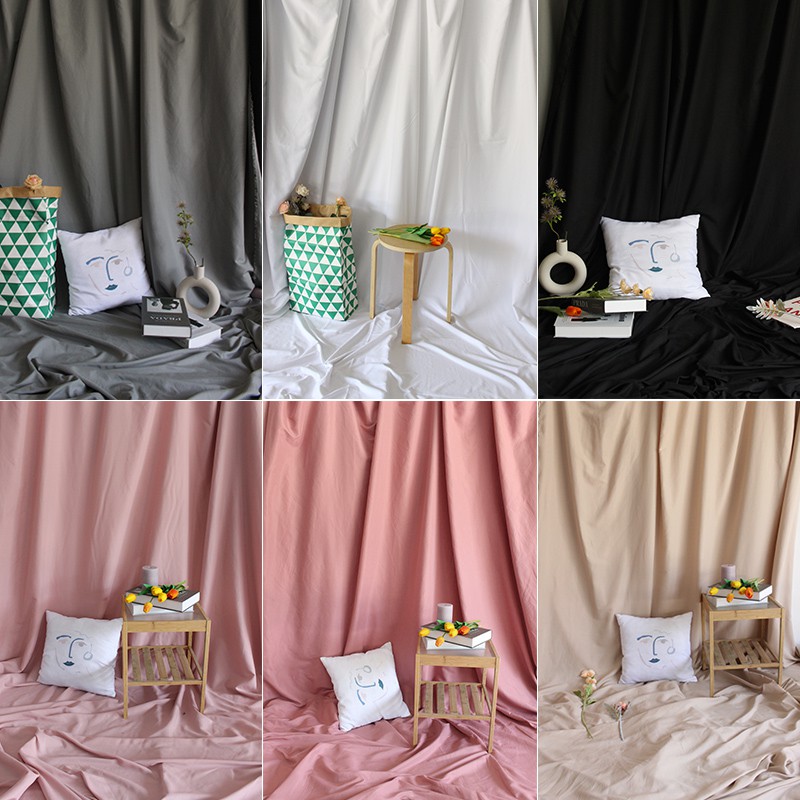 Phông nền Vải trơn chụp ảnh mẫu Lookbook hoặc fashion, wedding size 1x2, 2x3, 3x4, 3x5m (tặng kèm 4 