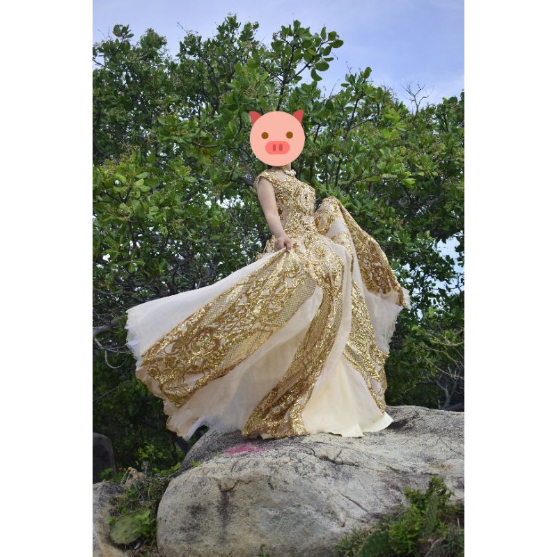 Thanh lý váy cưới chụp ảnh màu vàng