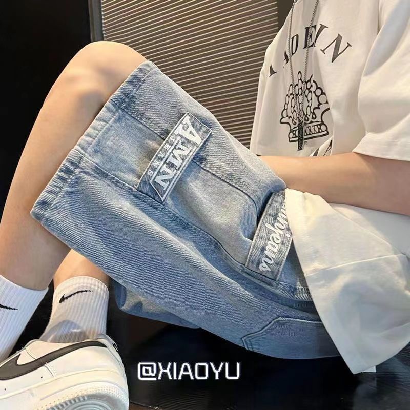 Quần Short Denim Mỏng Ống Rộng Thời Trang Dành Cho Nam