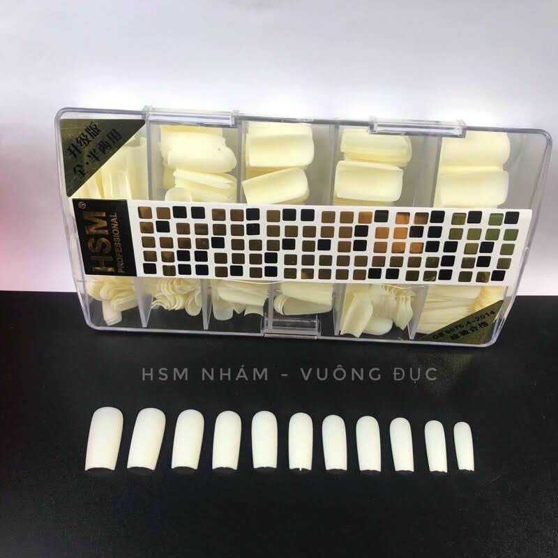 Móng úp HSM phom vuông nhám sẵn chuẩn loại 1