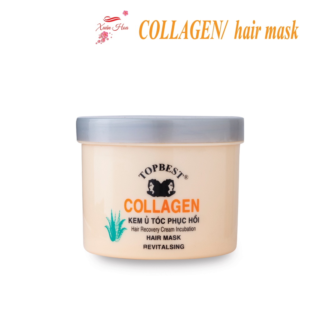 Kem Ủ Tóc - Hấp Tóc Phục Hồi Tóc Hư Tổn TopBest Collagen 500ml