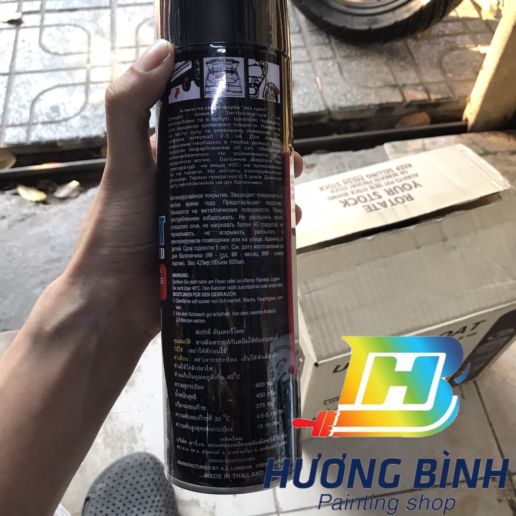 Sơn xịt Bosny Undercoat B104 ( Sơn xịt gầm xe ôtô)