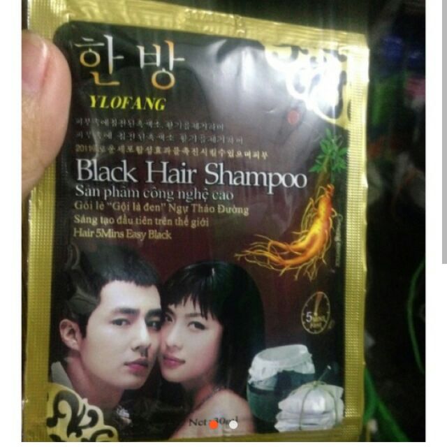 Gói gội tóc đen