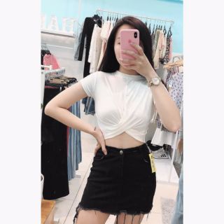 [FREESHIP] Áo xoắn eo croptop - Ảnh thật cuối