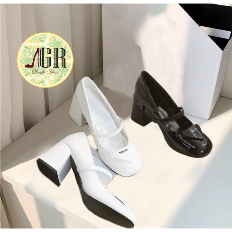 Sandal cao gót bít hậu phối màu khoá gót vuông 6 cm