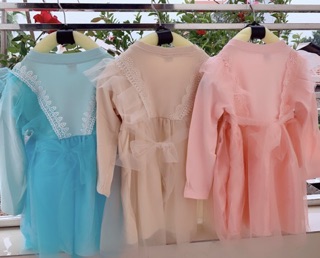 Váy xoè bé gái pha ren điệu đà