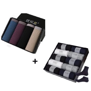 - Combo 4 quần sịp Man & 10 đôi tất chống hôi chân
