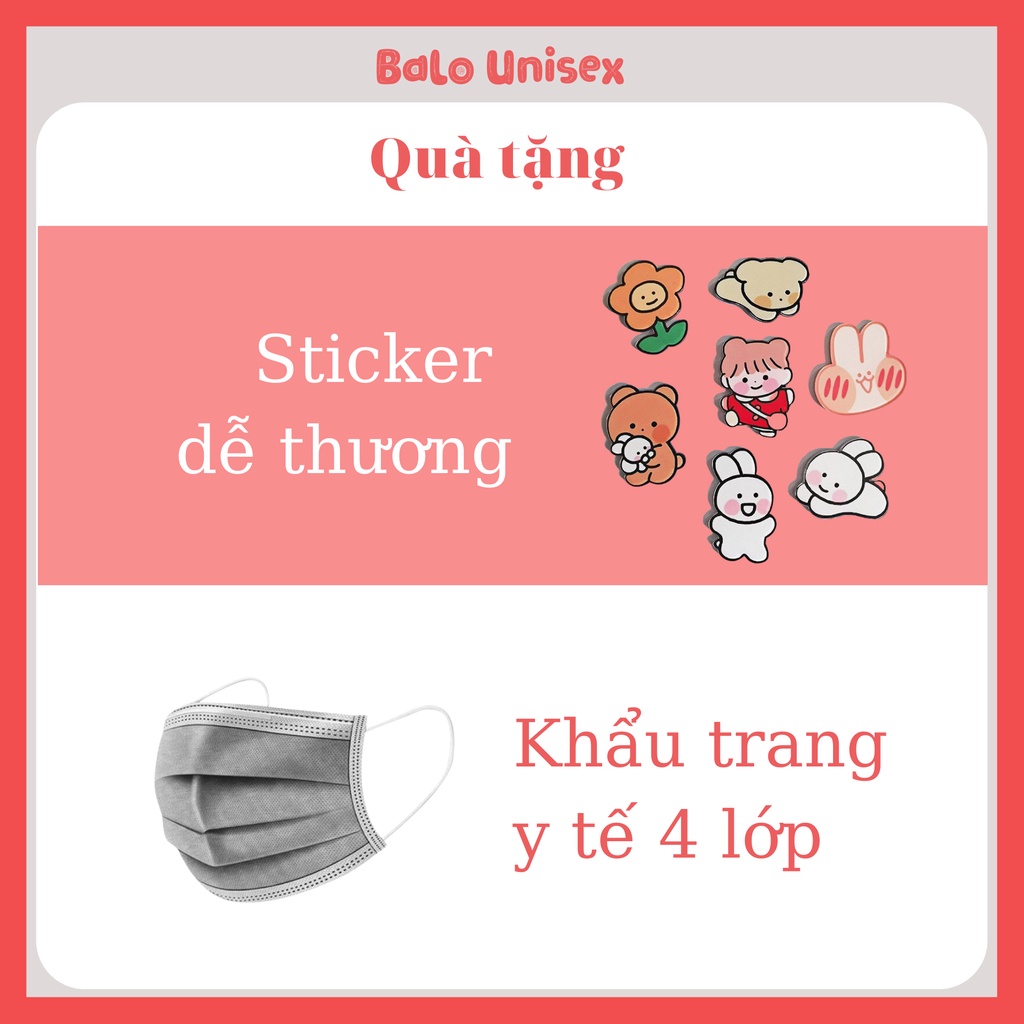 Balo Ulzzang Kiểu Hàn Quốc Vải Dù Trơn Damelbag Đi Học Nam Nữ, balo du lịch 601ULZ