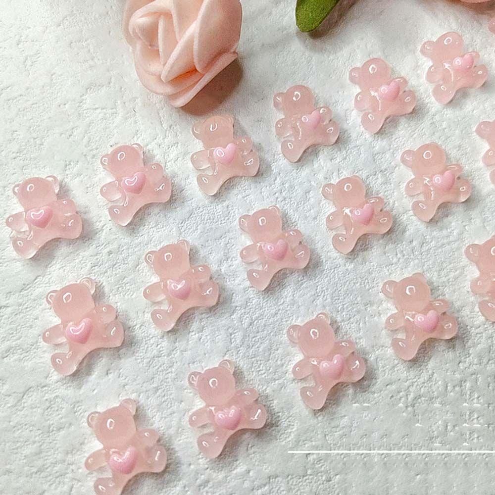 Set 10 Phụ Kiện Trang Trí Móng Tay 3D Trong Suốt Phong Cách Nhật Bản
