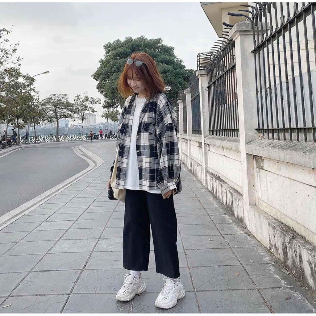 Áo Sơ Mi Caro🛑FREESHIP🛑GIAM 10K Áo Sơ Mi FreesizePhong Cách [ẢNH THẬT + VIDEO] | BigBuy360 - bigbuy360.vn