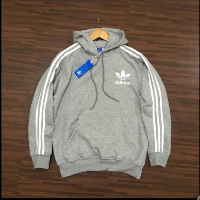 Áo Hoodie Adidas 3 Sọc (trắng / Xanh Navy)