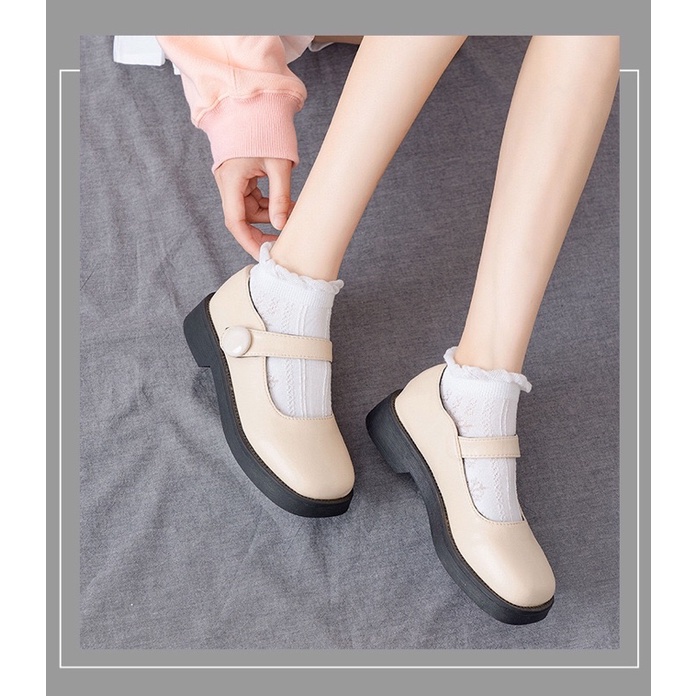 Tất nhún, tất trắng cổ ngắn lolita cho bạn gái bạn nữ, nữ sinh phong cách Hàn Quốc Nhật Bản