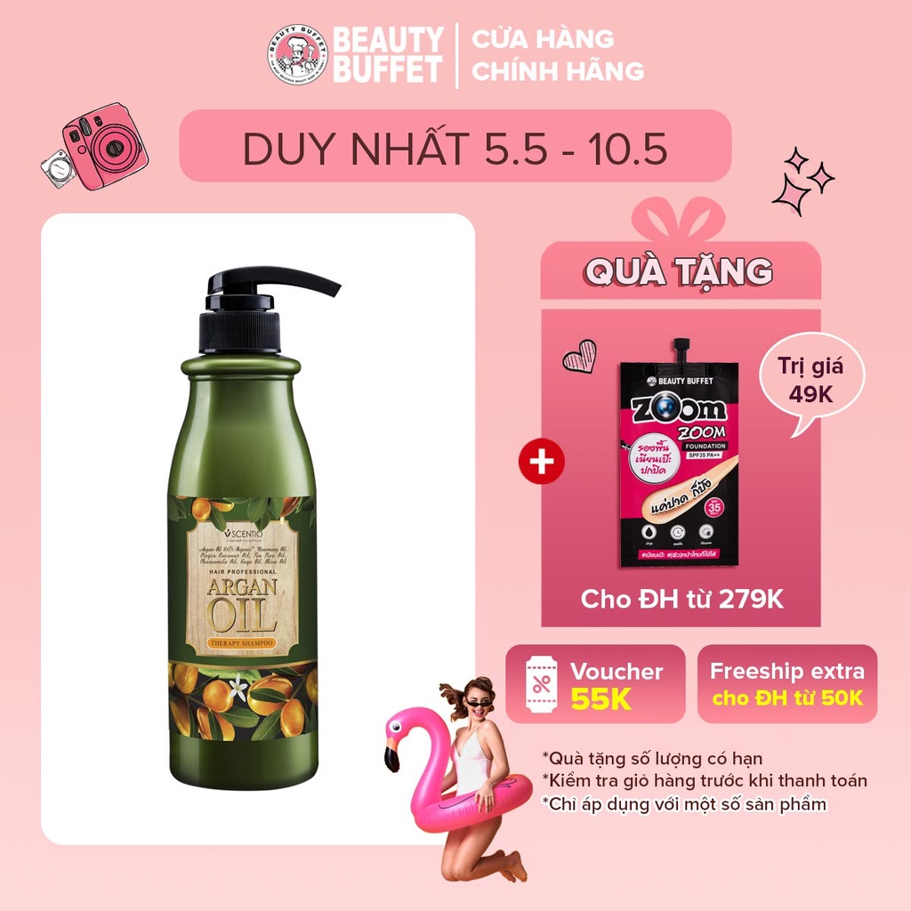 Dầu gội phục hồi tóc khô và hư tổn chiết xuất dầu Argan Scentio Hair Professional 500ml